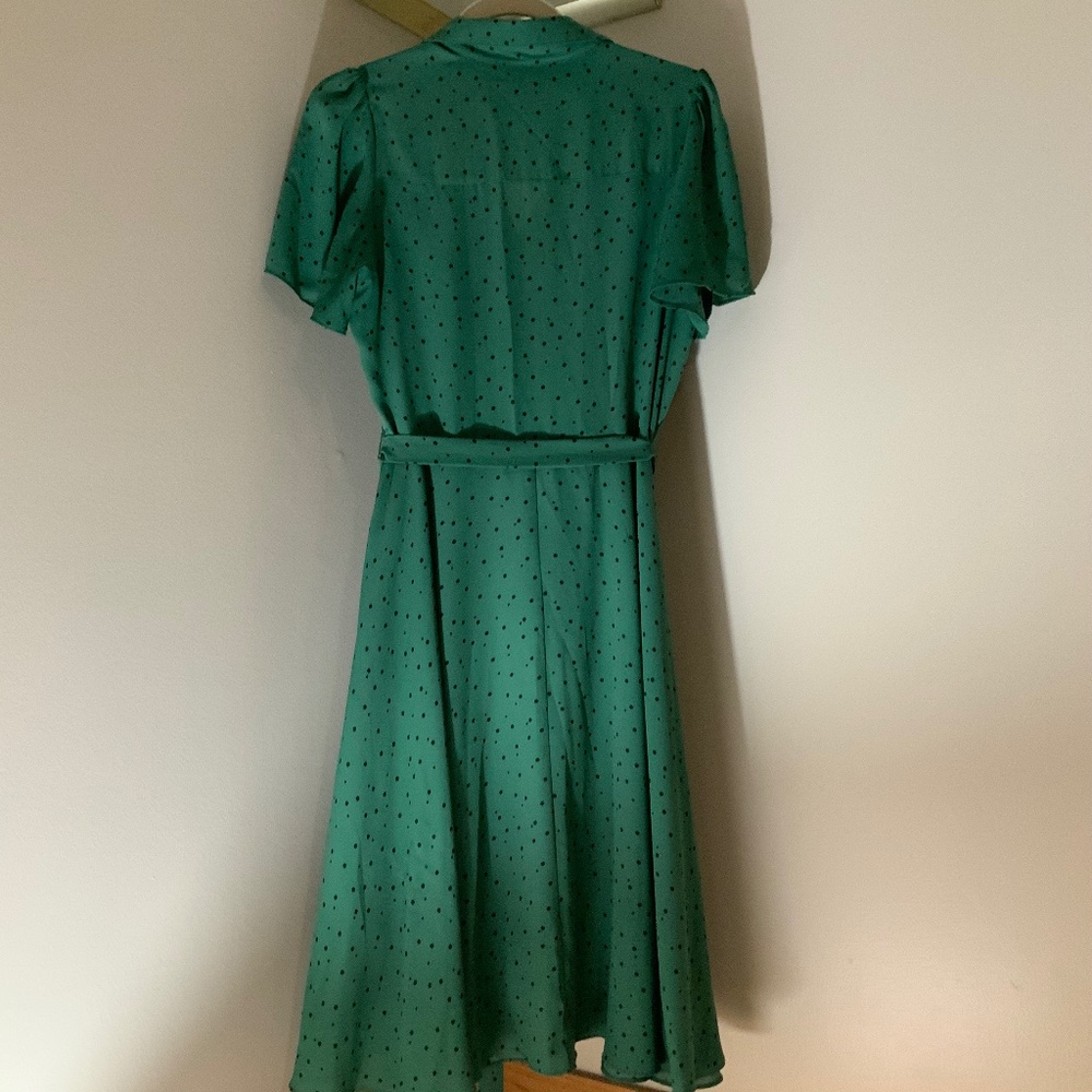 Nanette Lepore Polka Dot Dress Green/Black Sz 8 Women’s - Picture 3 of 13